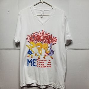Bella+Canvas Lisa Simpson MErica T-shirt Size Large